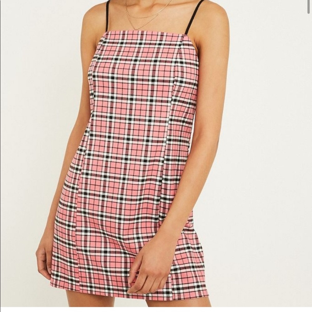 Urban Outfitters Pink Plaid Dress (Size S)